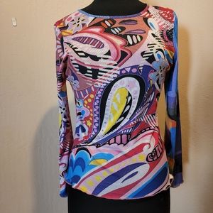 Illusion crystal longsleeve top M NWT